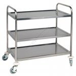 Lab Trolley - Stainless Steel 3 Shelves